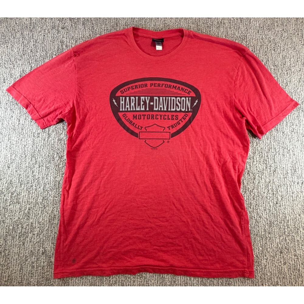 Harley-Davidson T-Shirt Mens XL Red Pittsburgh PA Hot Metal Graphic Tee